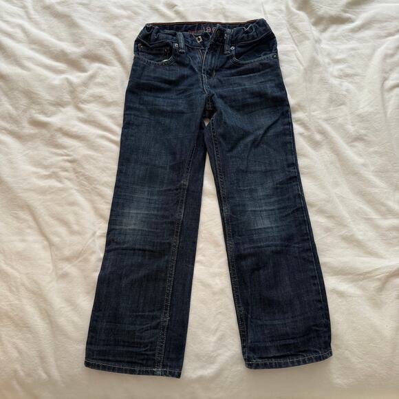 Gap Kids Boys Dark Wash Straight Leg Jeans Adjustable Waist Size 6 - Picture 6 of 6